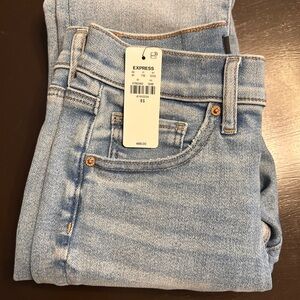 Express High-Rise Light Blue Wash Jeans.  Size OS.